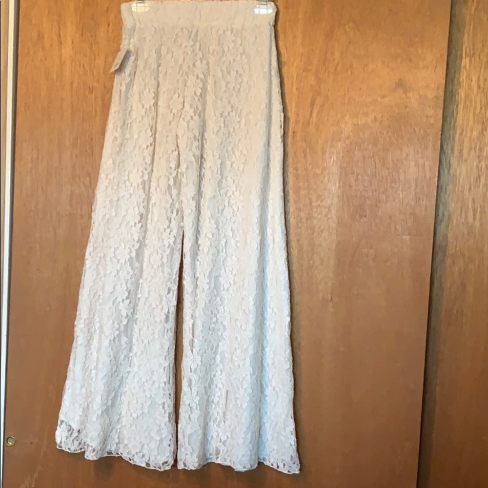 Lace flare pants